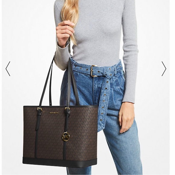 MICHAEL KORS
Jet Set Travel Large Logo Tote Shoulder Bag
COLOR BROWN/BLK
NWT - Picture 5 of 16